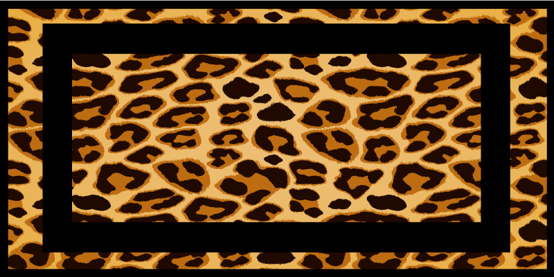 Classic orange tiger animal print vinyl rug - TenStickers