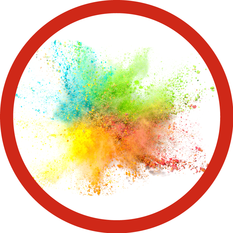 Powder paint colorful bedroom rug - TenStickers