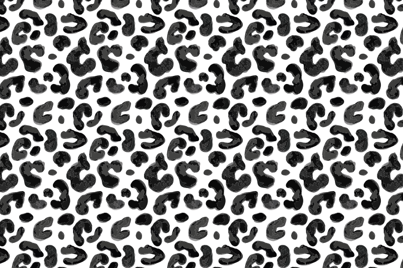 Animal print black animal print vinyl rug - TenStickers