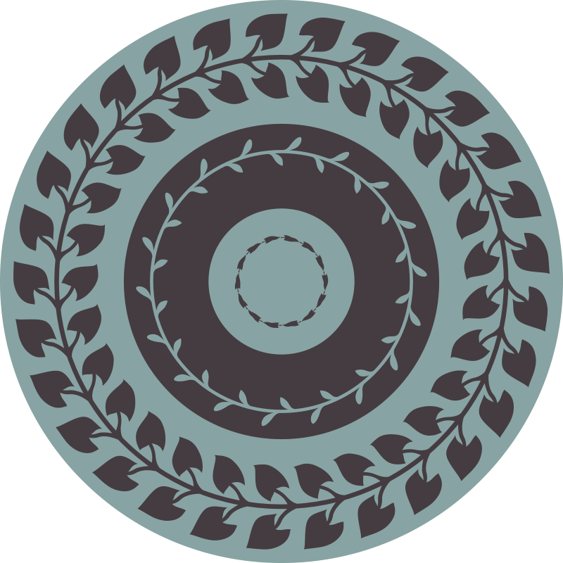 Circular retro pattern bedroom rug - TenStickers