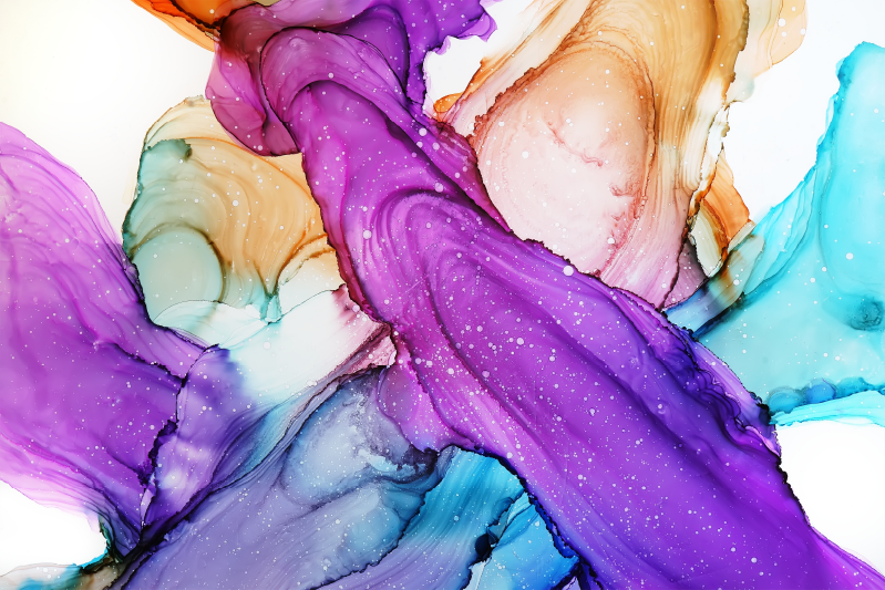 Abstract Fluid Swirls bathroom vinyl rug - TenStickers