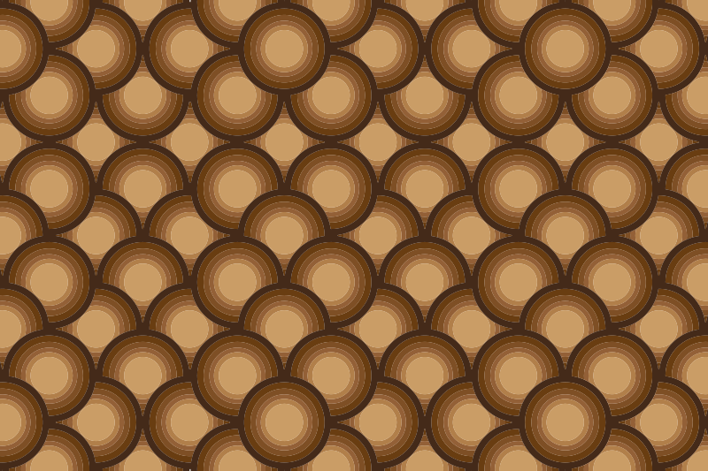70s Brown circles geometric vinyl rug - TenStickers