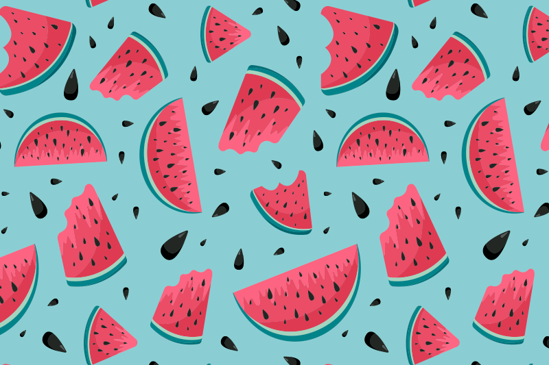 70s Watermelons vintage rug - TenStickers
