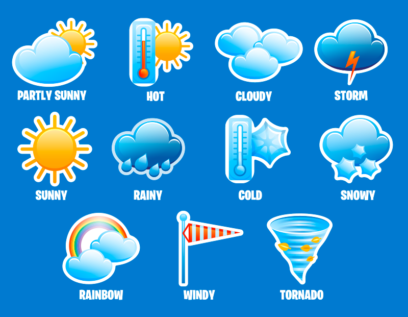 Kids weather kids vinyl rug - TenStickers