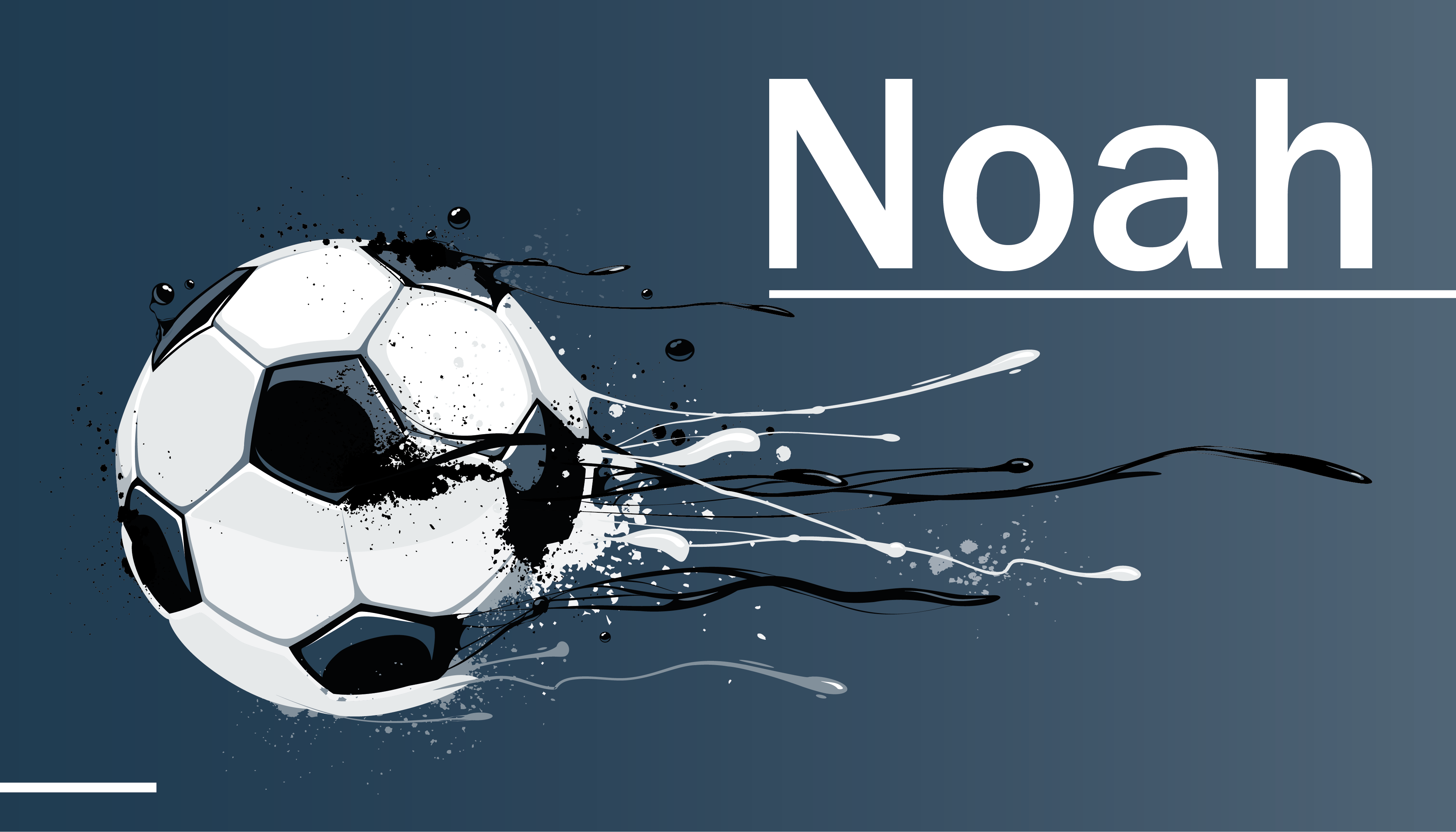 Soccer action with name teenager vinyl rug - TenStickers