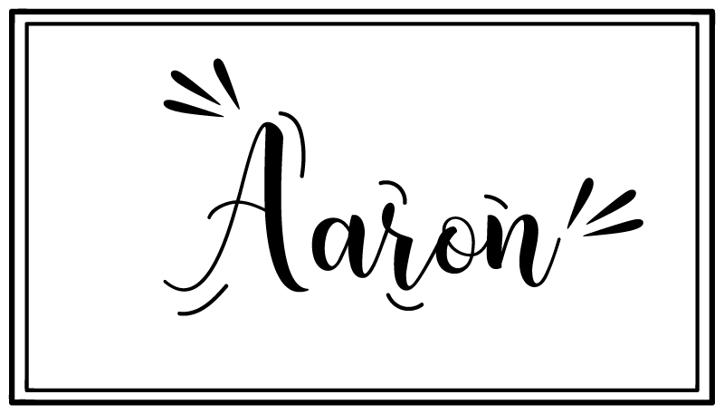 Black border and white personalized mat - TenStickers