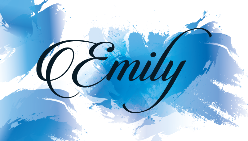 Stylish blue personalized name personalised mat - TenStickers