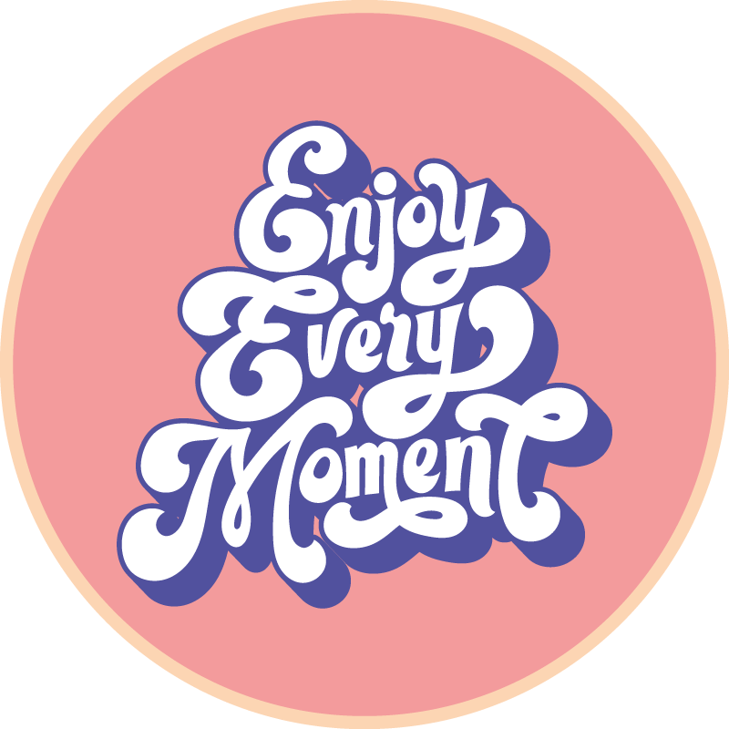 Enjoy every moment custom vinyl rug - TenStickers