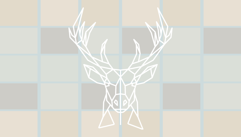 Triangle deer print nordic vinyl rug - TenStickers