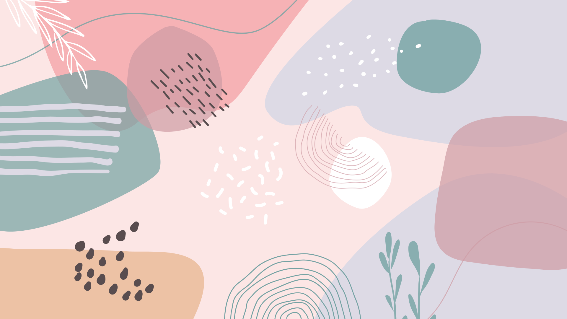 Abstract soft shapes modern vinyl rug - TenStickers