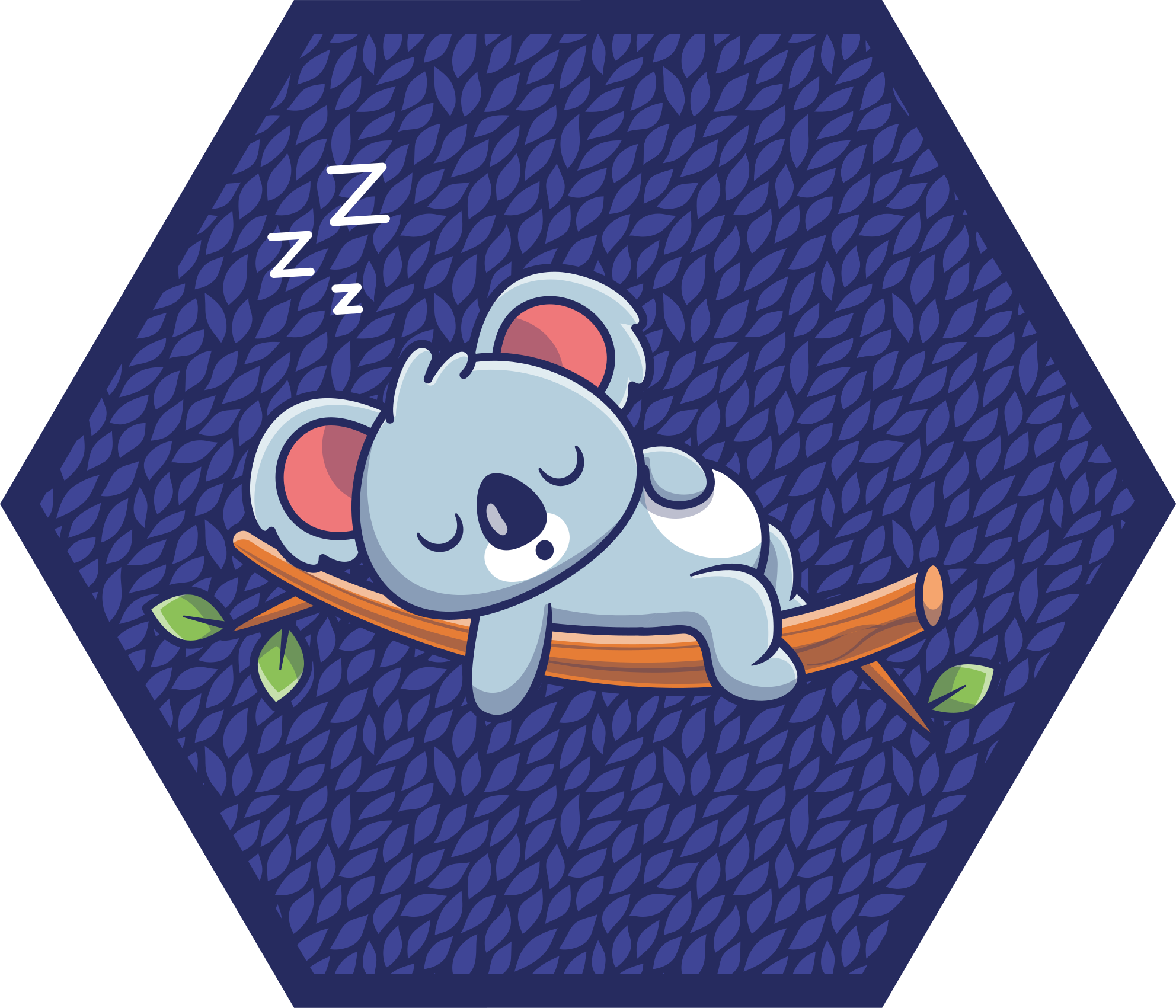 Sleeping koala on twig animal rug - TenStickers