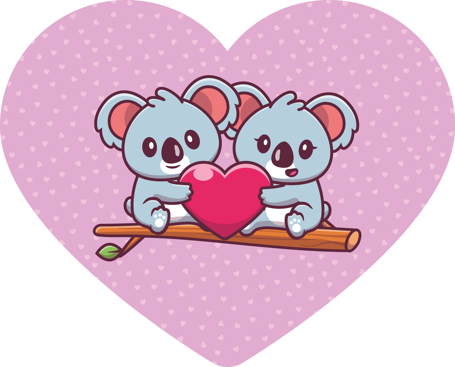CUTE KOALAS LOVINGLY HUGGING kids vinyl rug - TenStickers