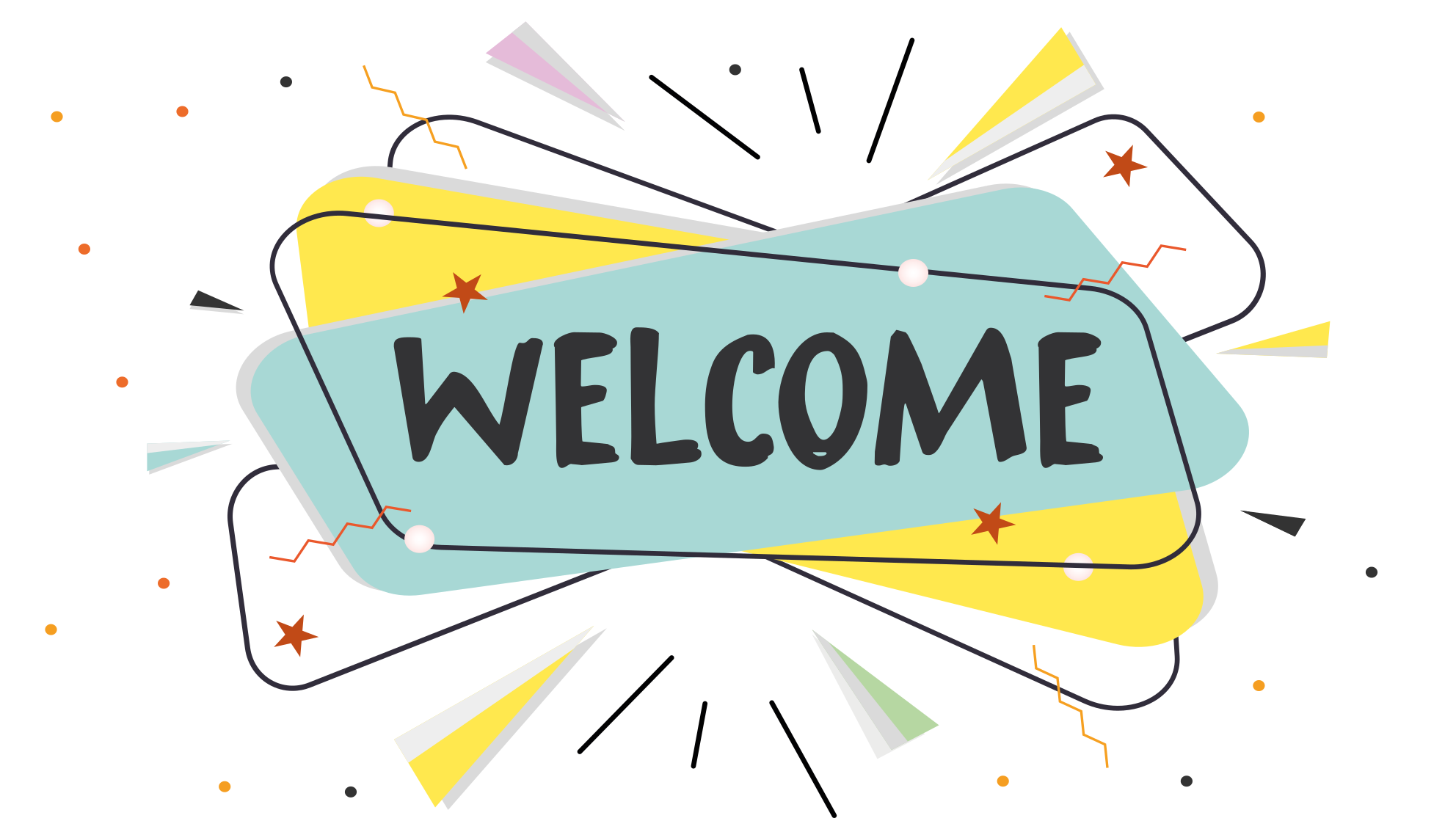 Abstract welcome entrance hall vinyl rug - TenStickers