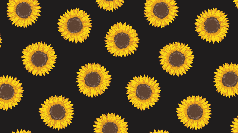 Sunflower Pattern flower vinyl rug - TenStickers
