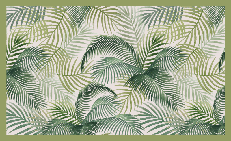 Palm tree leaves nature vinyl rug - TenStickers