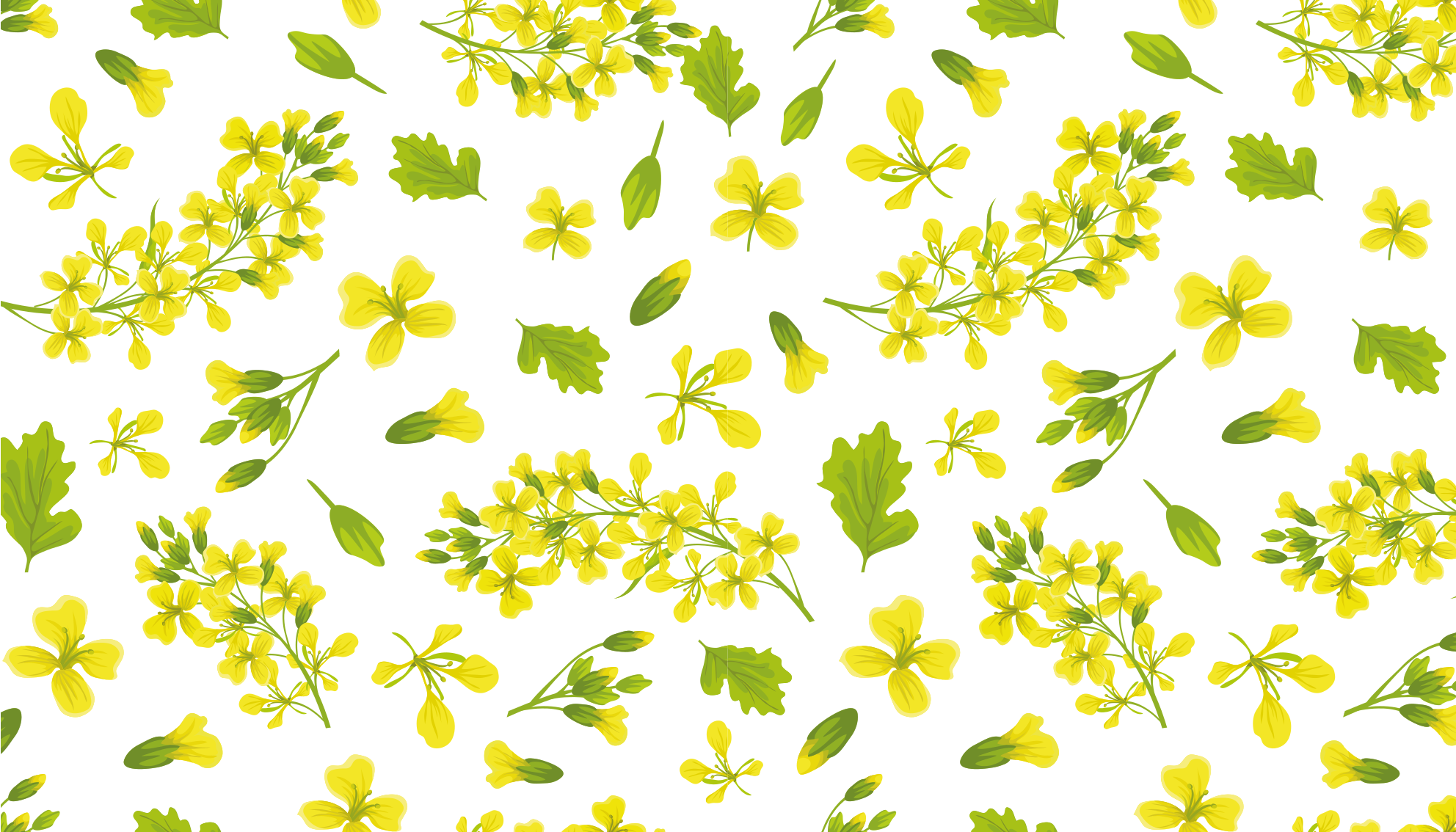 Yellow flowers pattern floral rug - TenStickers