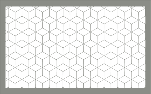 Hexagonal Layout geometric vinyl rug - TenStickers