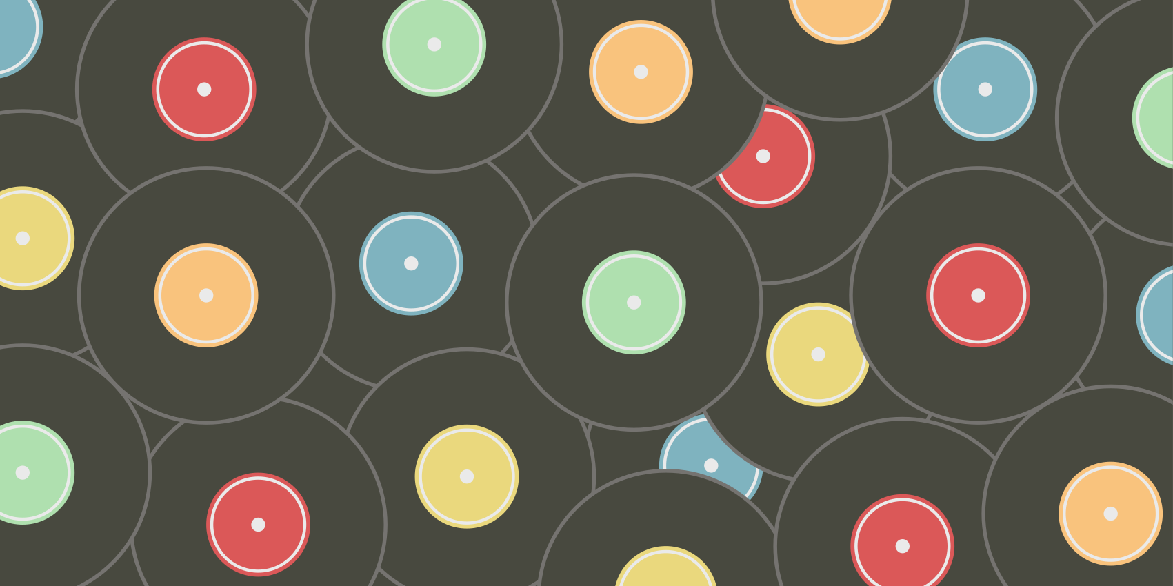 Teenager vinyl rug vibrant vinyl discs - TenStickers