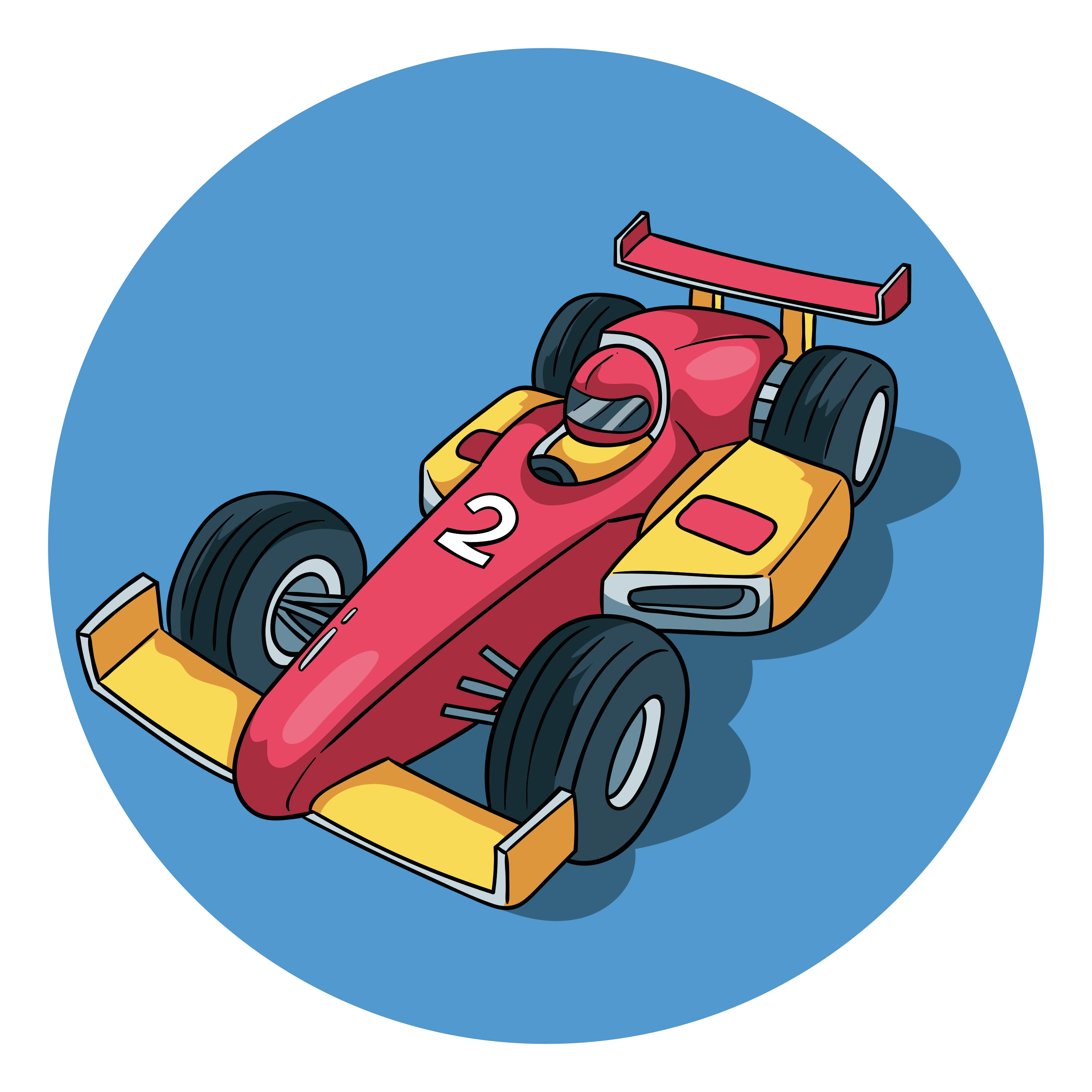 High speed racing car vintage rug - TenStickers