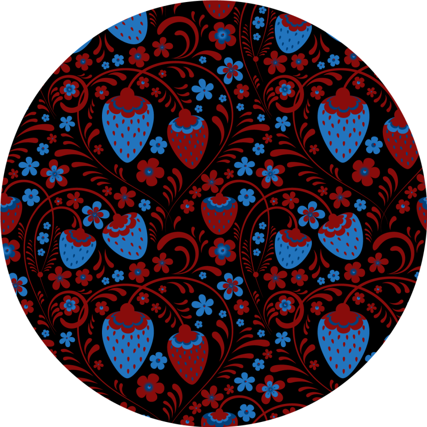 Strawberry Floral Arrangement kitchen vinyl rug - TenStickers
