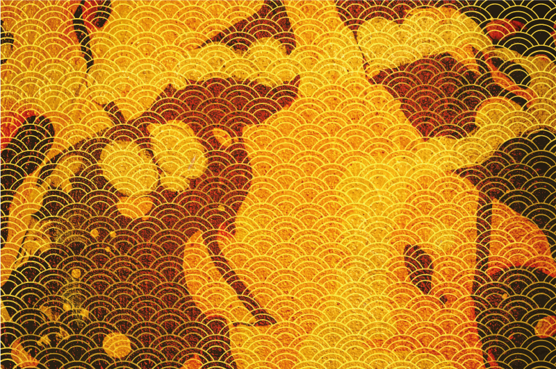 Elegant gold texture living room rug - TenStickers