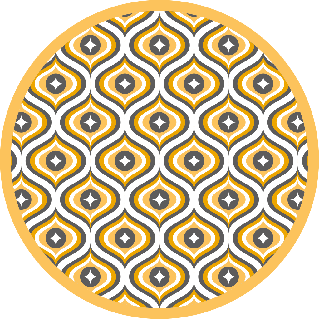 Nice geometric groovy pattern bedroom rug - TenStickers