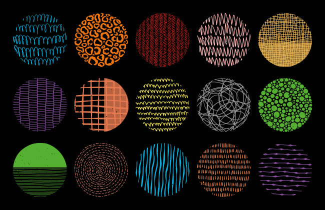 Vibrant Pattern Collection modern vinyl rug - TenStickers