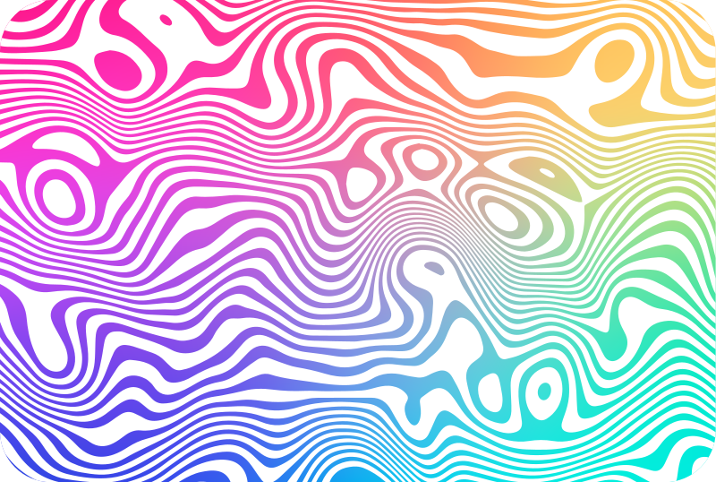 Lively Wave Elements stripes vinyl rug - TenStickers