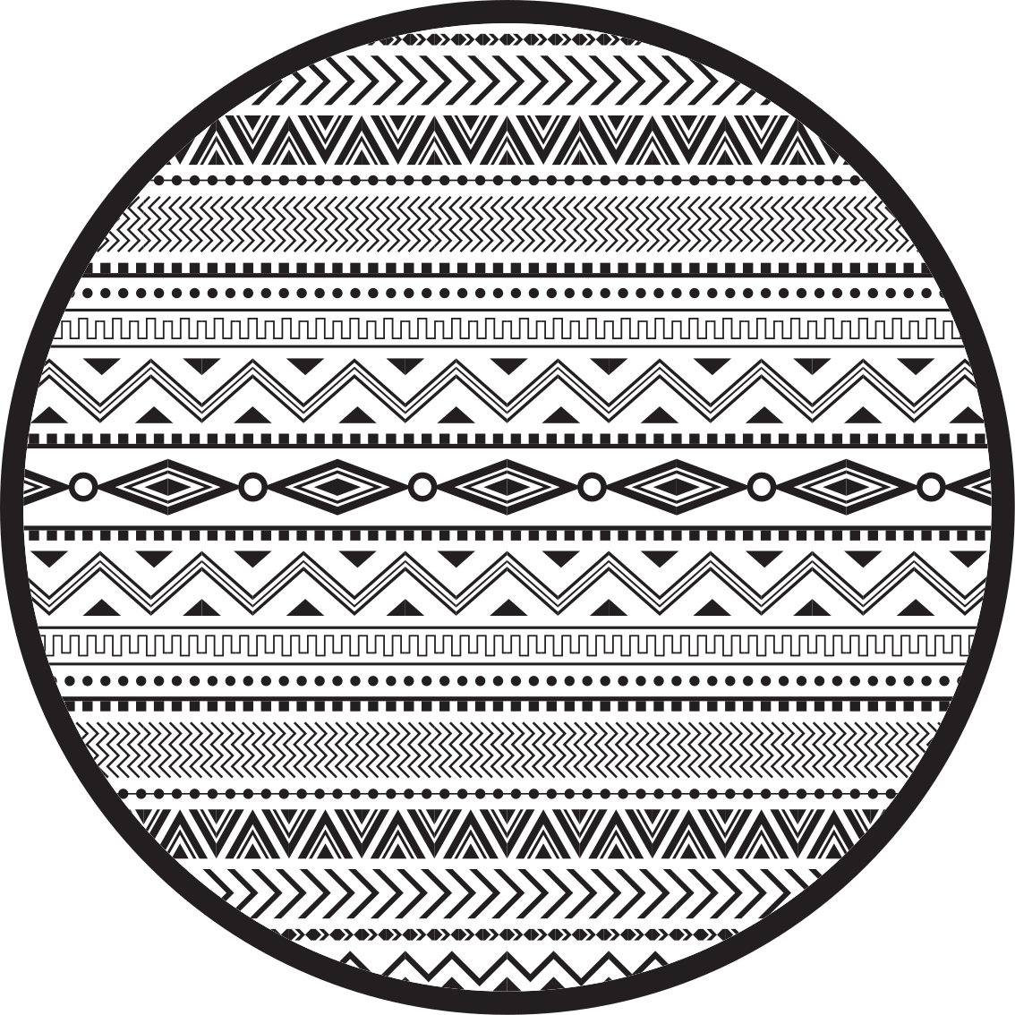 Tribal geometric pattern ethnic rug - TenStickers