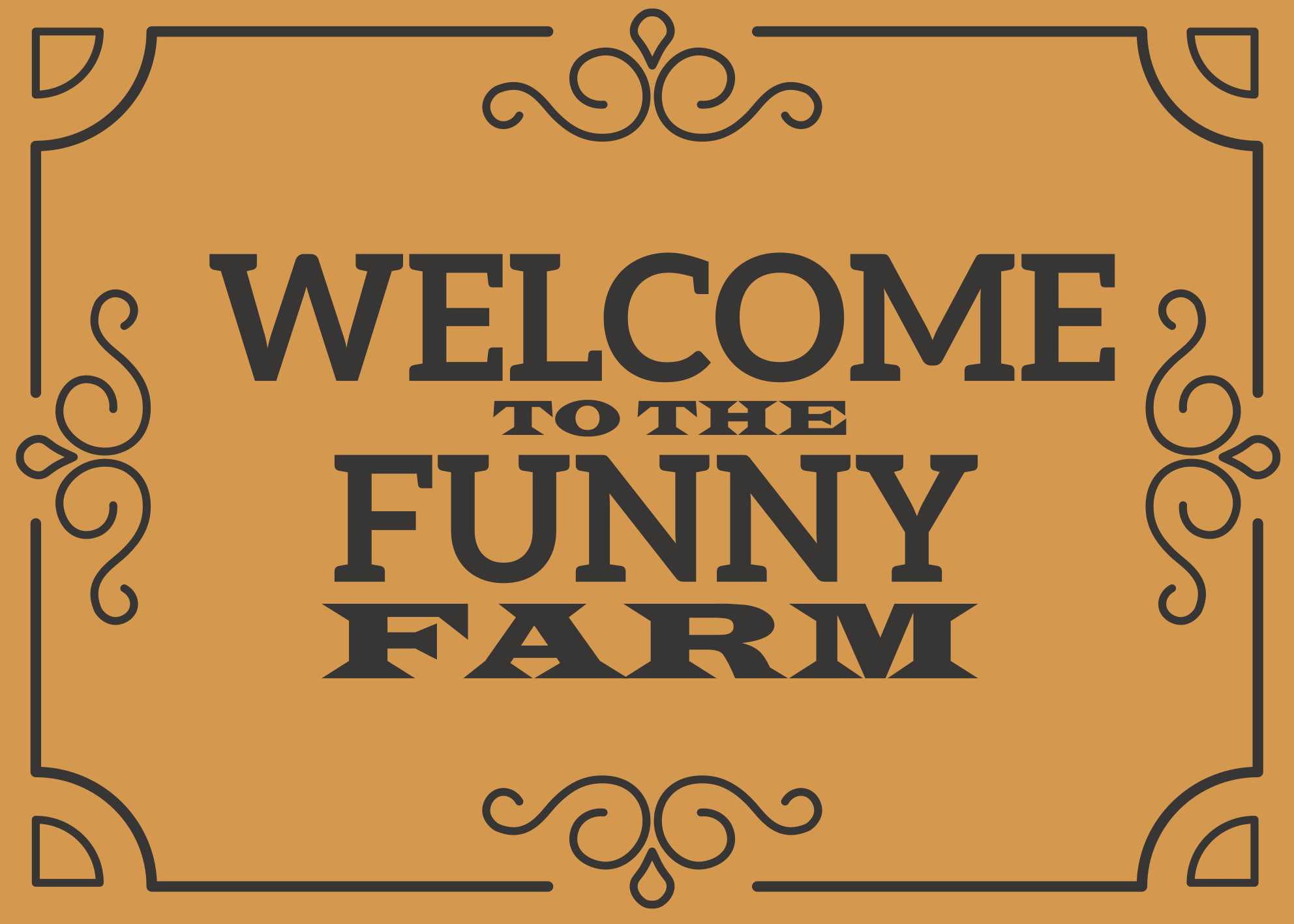 Welcome to funny farm modern rug - TenStickers