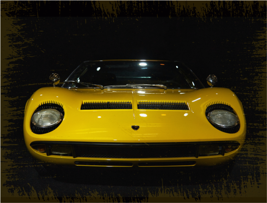 Lamborghini Miura vintage rug - TenStickers