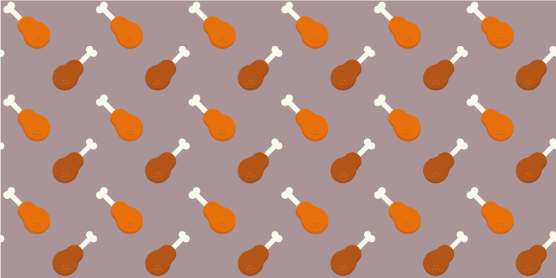 Chicken leg seamless pattern animal rug - TenStickers
