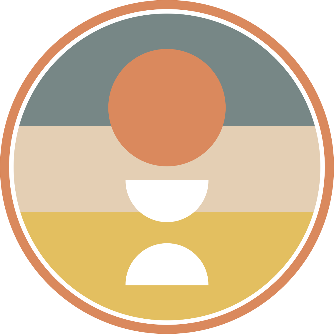 Circular Colour Harmony minimalist vinyl rug - TenStickers