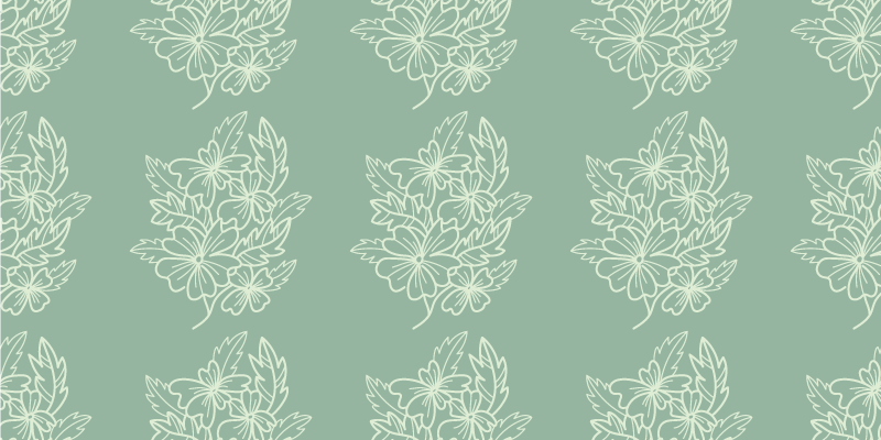 Graceful Elements flower vinyl rug - TenStickers