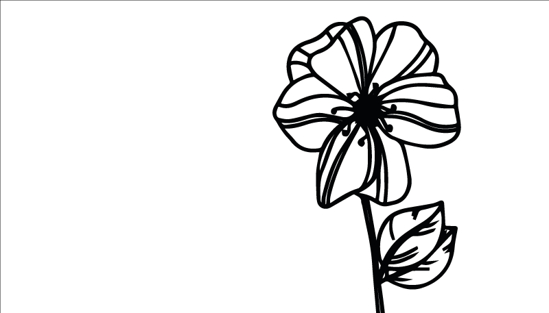 Elegant black and white design flower vinyl rug - TenStickers