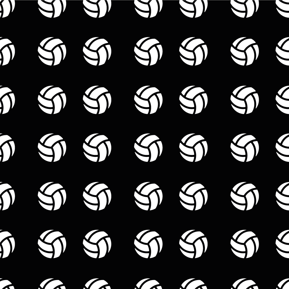 Black and white volleyball bedroom rug - TenStickers