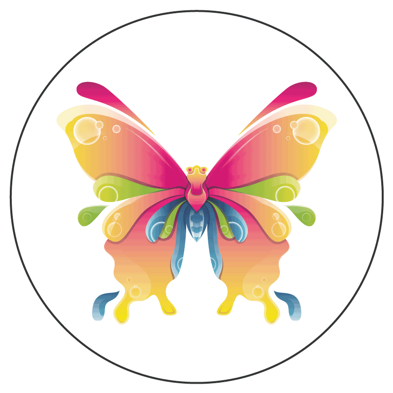 Colourful painted butterfly bedroom rug - TenStickers