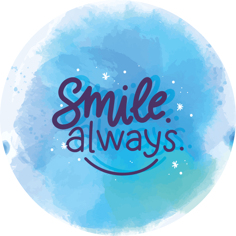 Always Grin custom vinyl rug - TenStickers