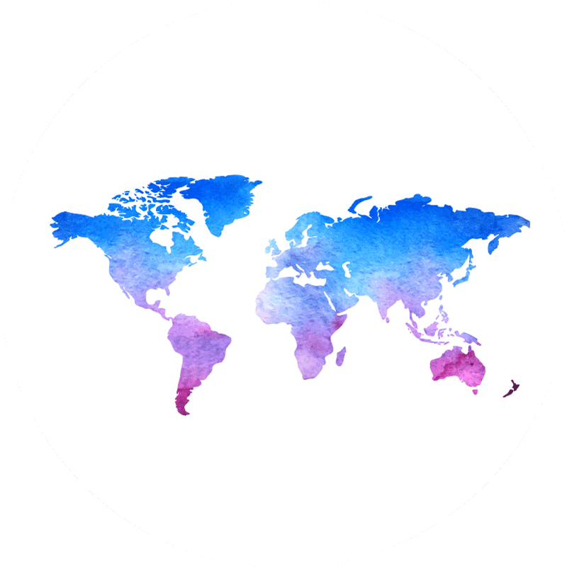 Circular watercolor texture. world map vinyl rug - TenStickers