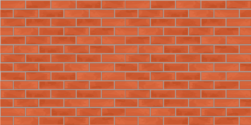 Red brick pattern stone effect vinyl rug - TenStickers