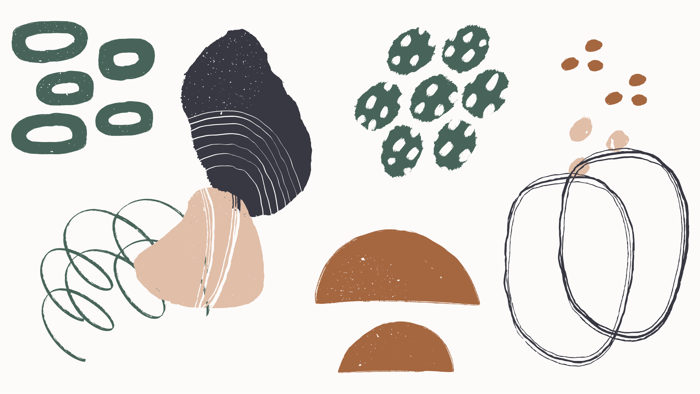 Abstract Shapes Layout minimalist vinyl rug - TenStickers