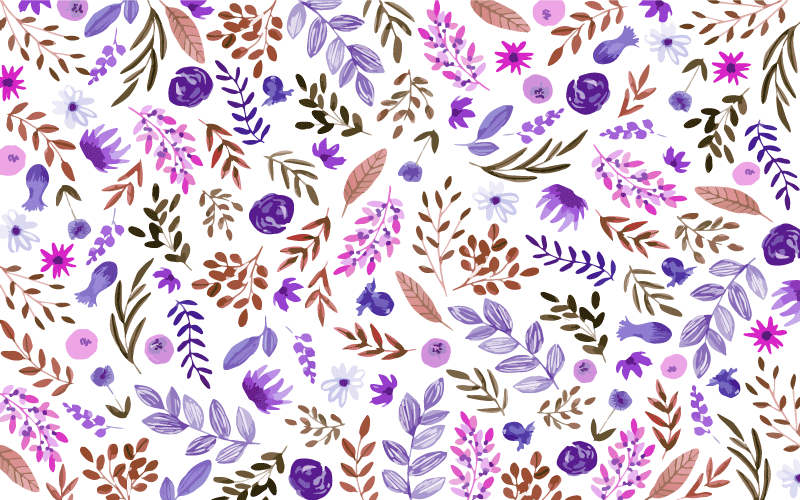 Nature Pattern flower vinyl rug - TenStickers