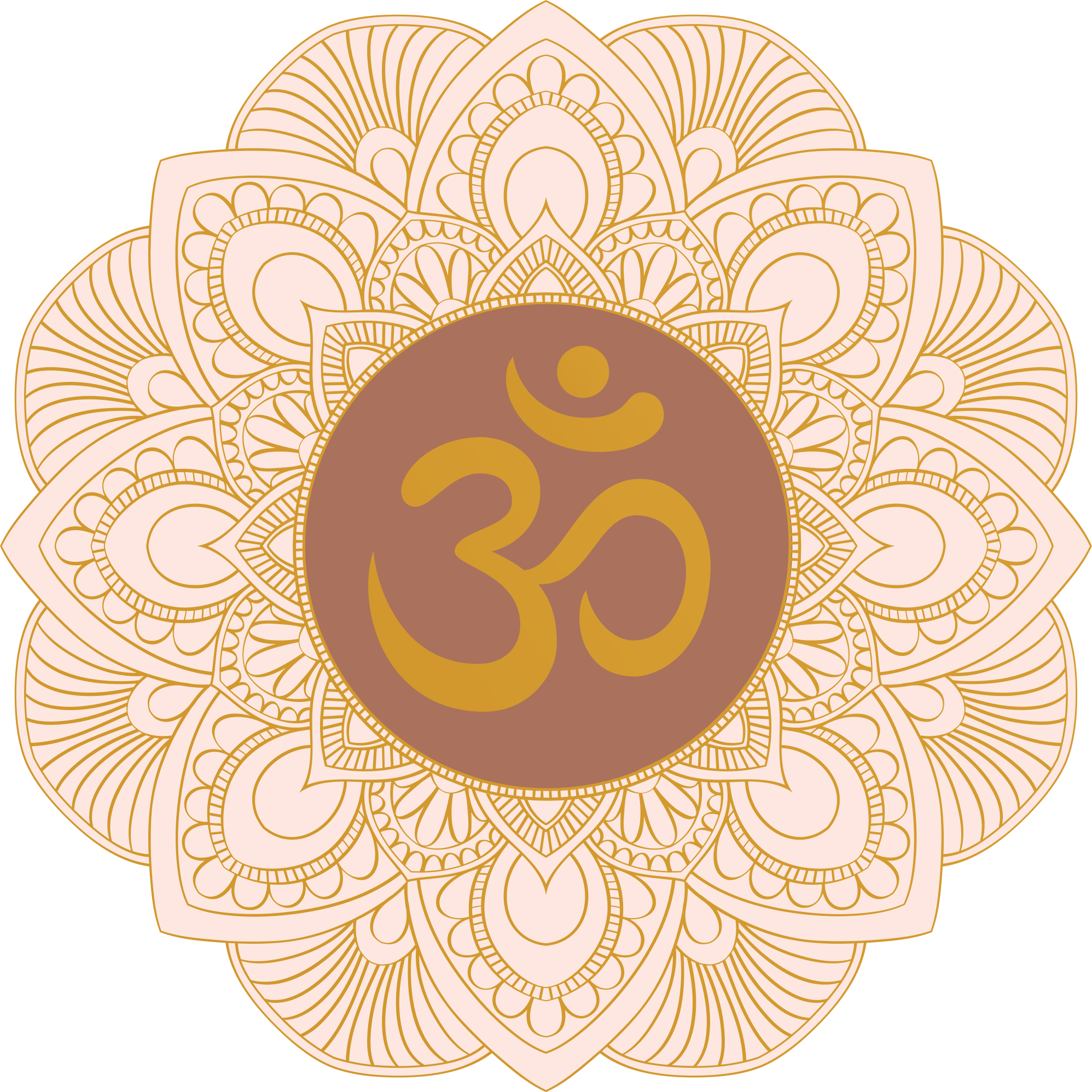 Om meditation symbol mandala design vinyl rug - TenStickers