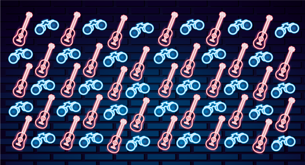 Music Inspired Patterns teenager vinyl rug - TenStickers