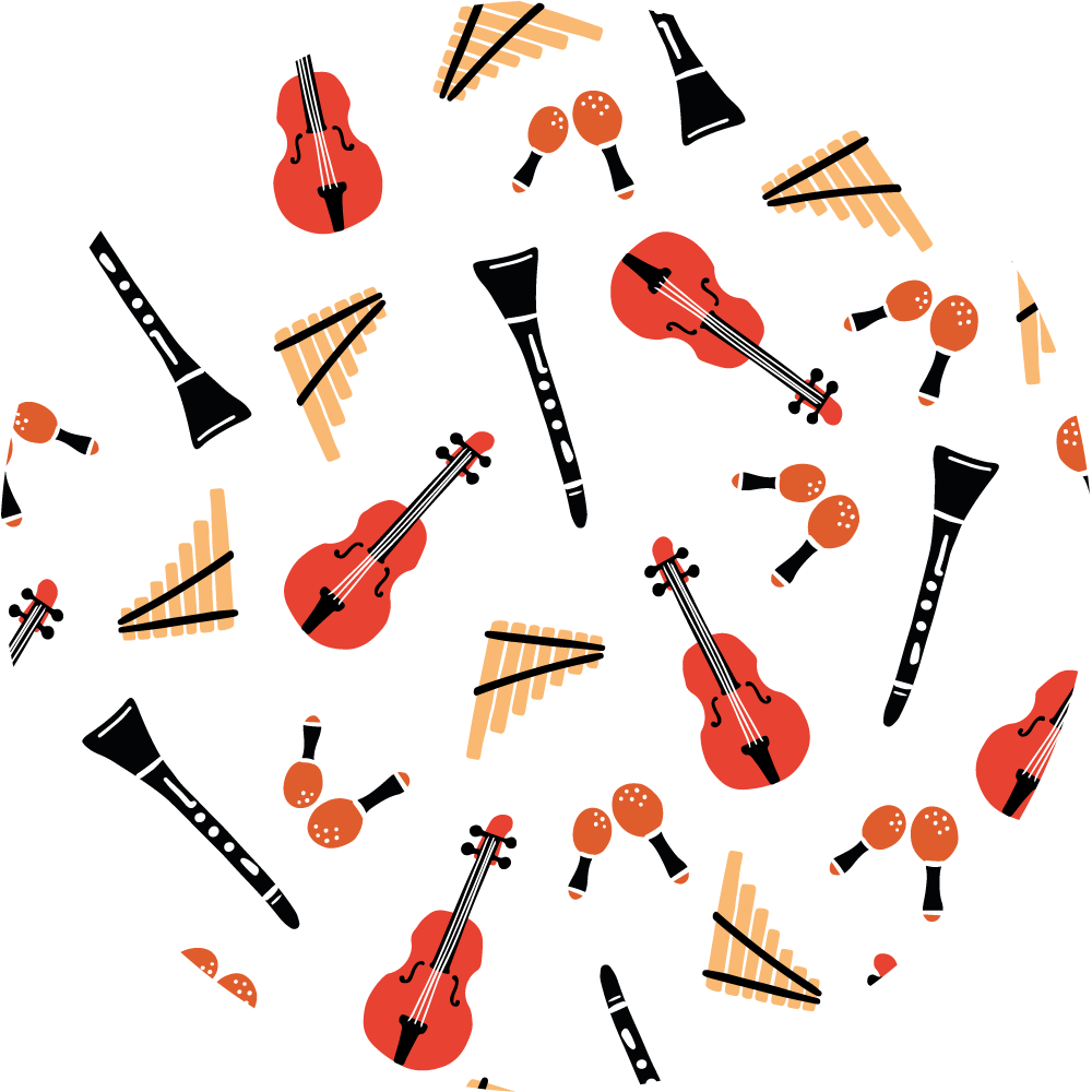 Musical Instrument Concept vinyl rug - TenStickers
