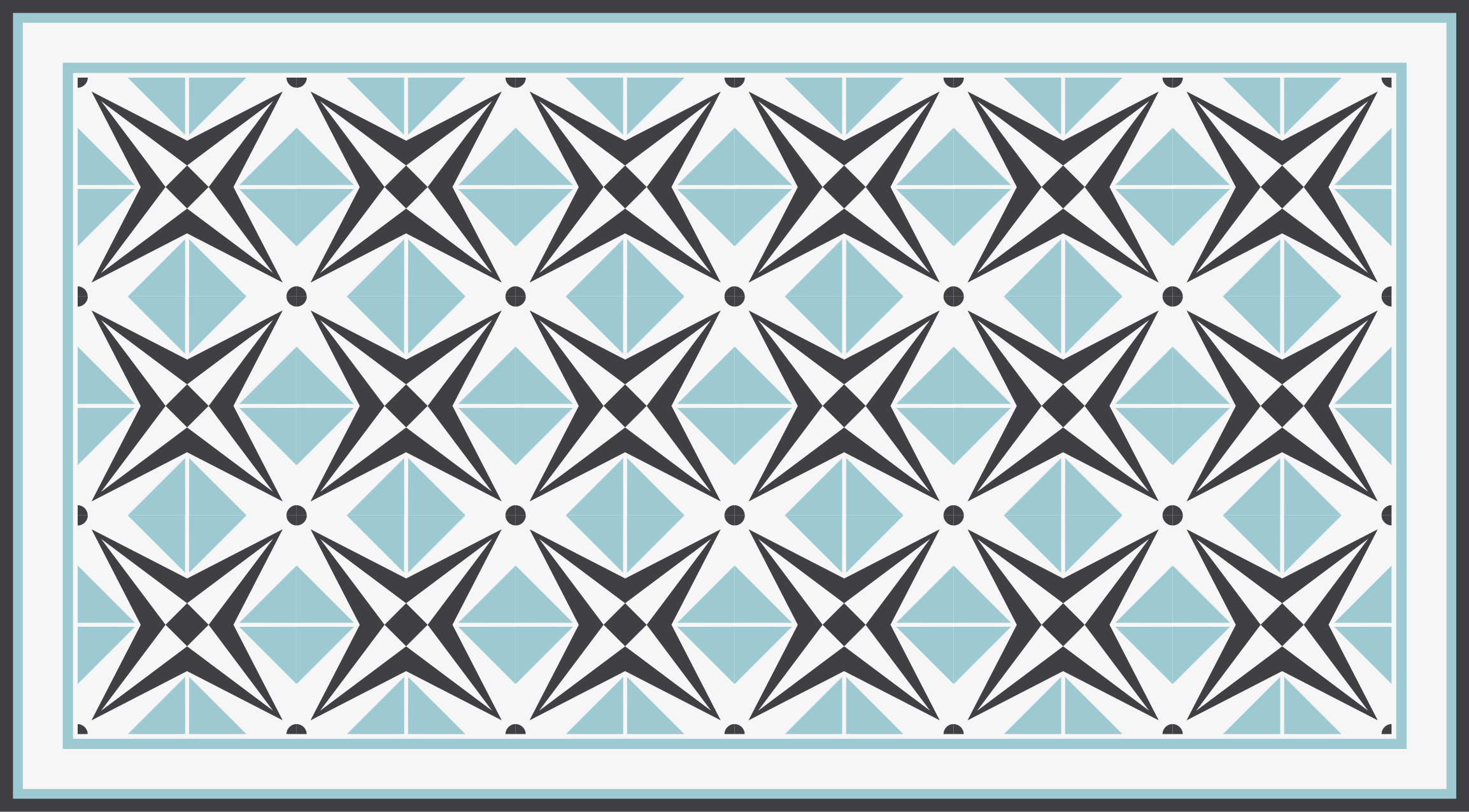 Light blue and grey crosses tile carpet - TenStickers