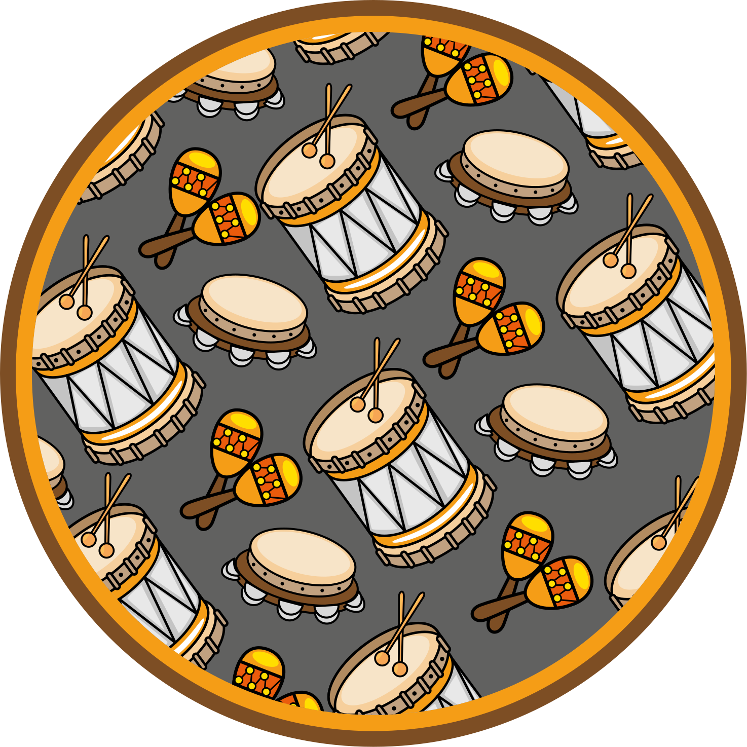 Drum Pattern Play vinyl rug - TenStickers