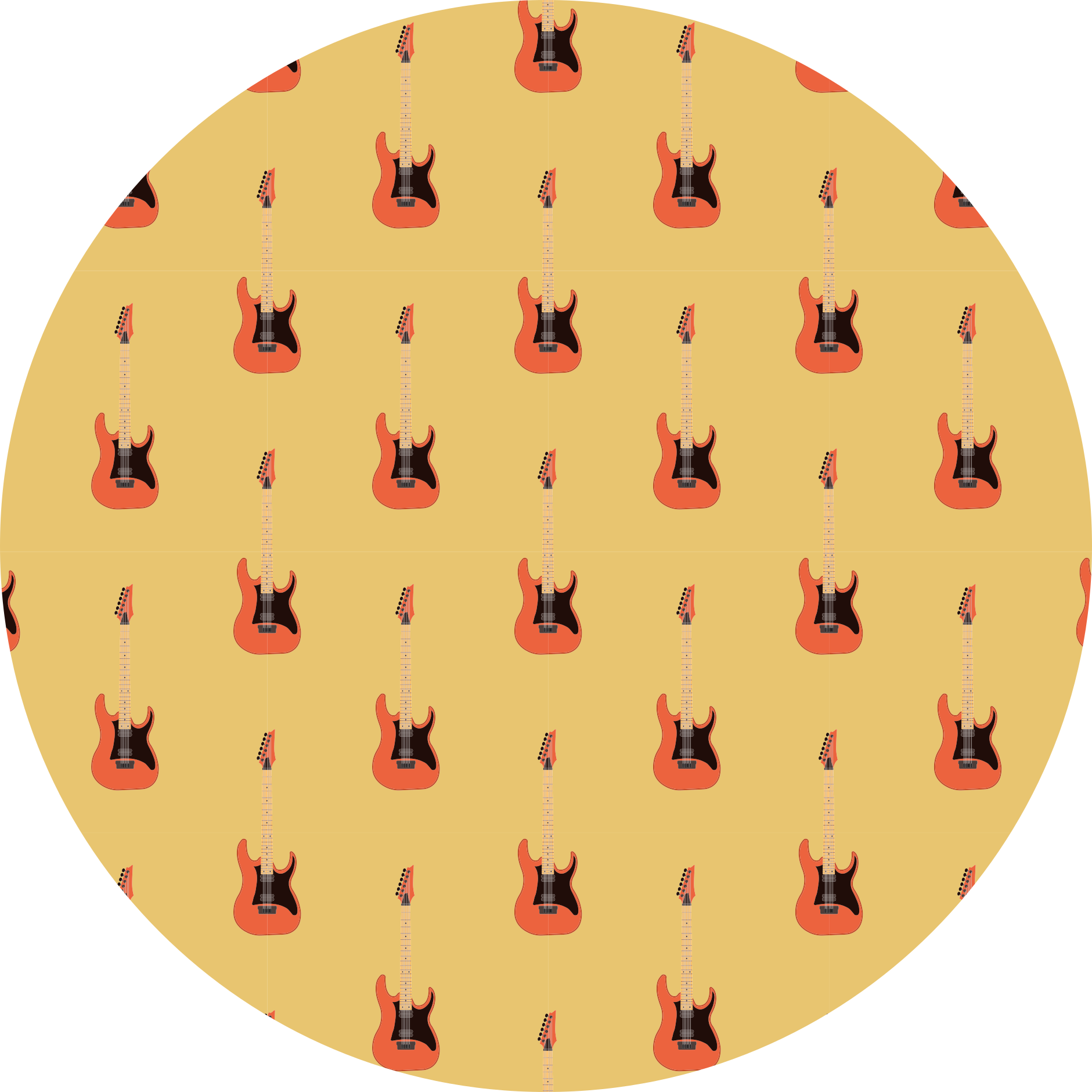 Vinyl rug with guitar design - TenStickers