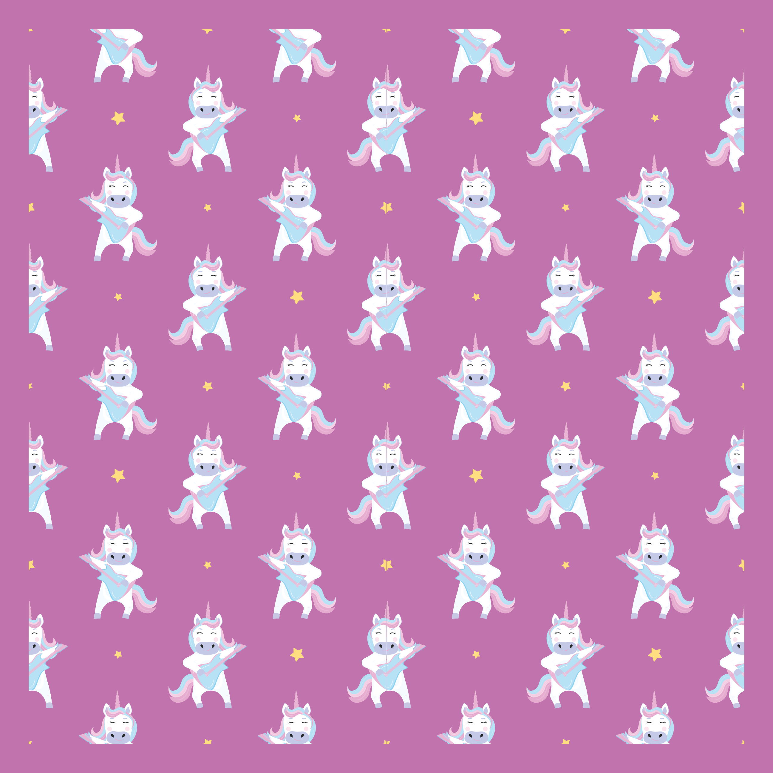 Whimsical Unicorn Motif vinyl rug - TenStickers