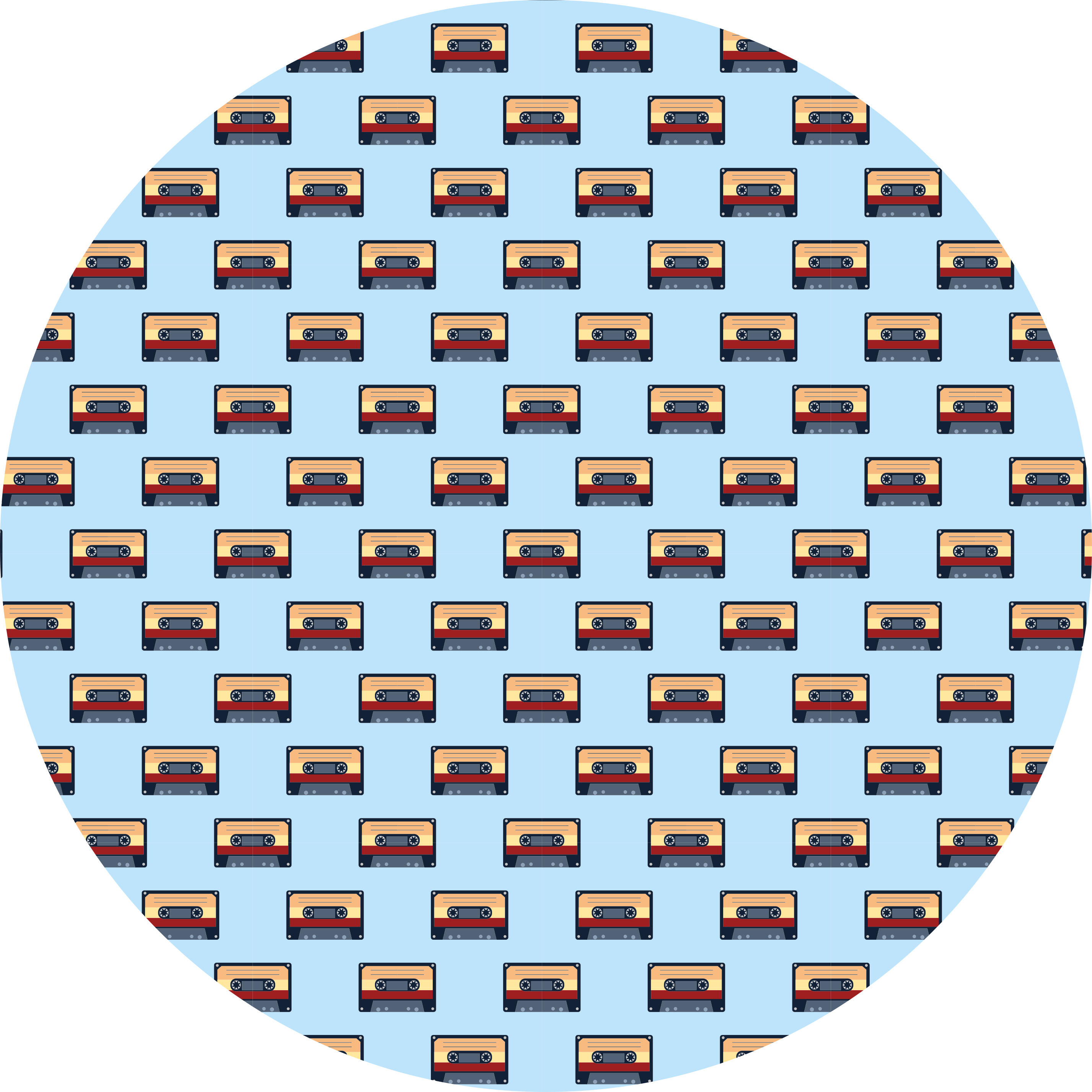 Vintage vinyl rug retro cassette design - TenStickers